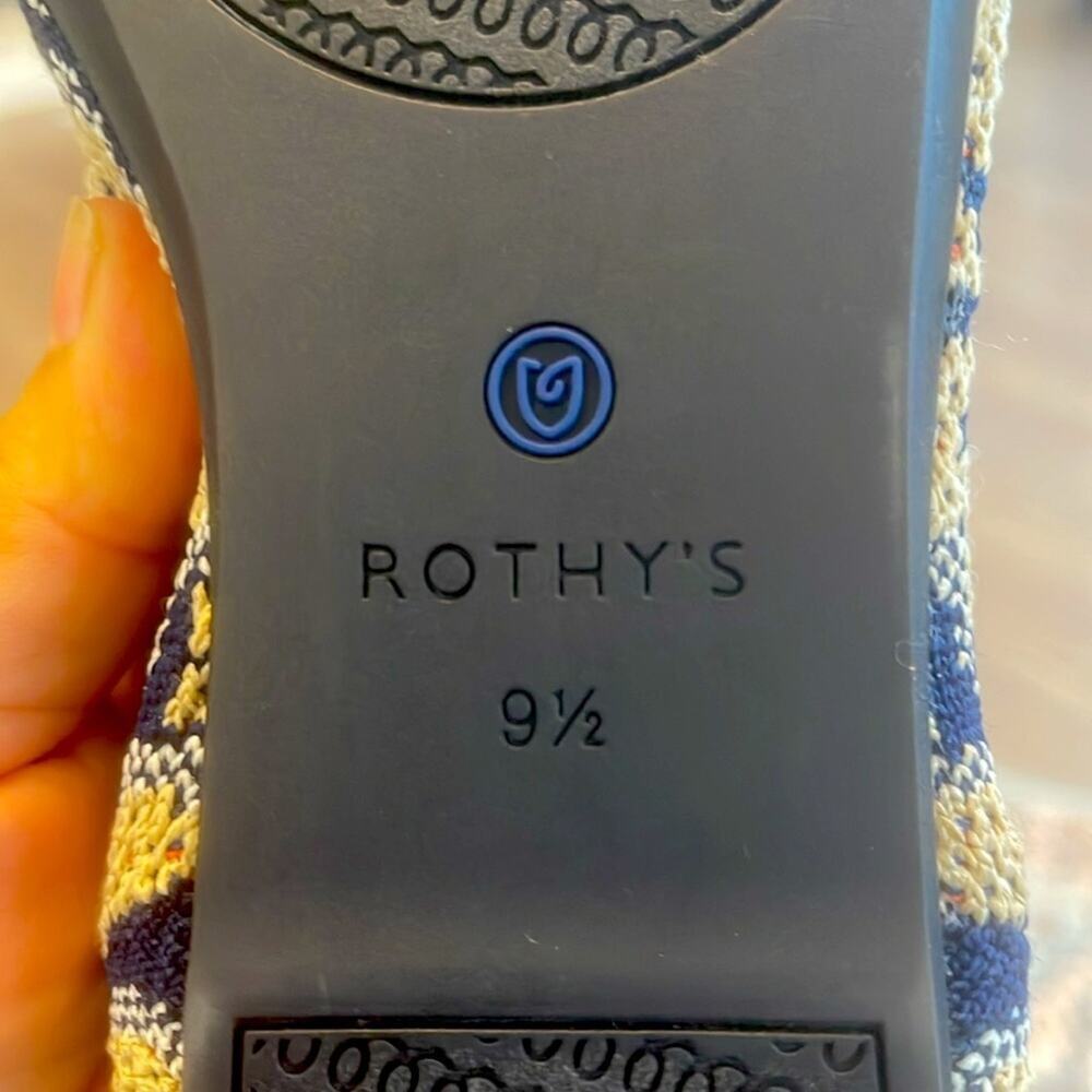 Rothy's sapphire burst retired round toe size 9.5 Women's flat Shoes - Picture 6 of 10